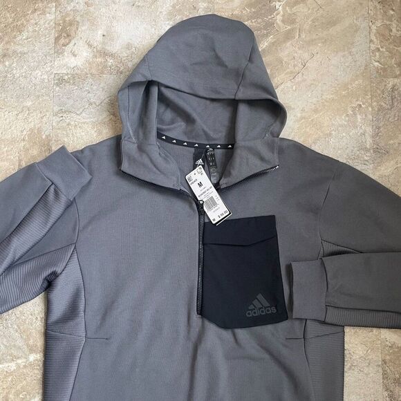 adidas Other - ADIDAS 1/2 ZIP PERFORMANCE GAME DAY HOODIE MEN'S MEDIUM PULLOVER SWEATSHIRT